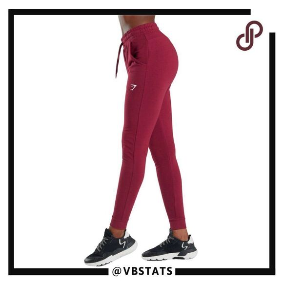 Gymshark Burgundy Joggers - Picture 2 of 13